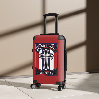 "America First Christian" Wall Art #11 Suitcases (Carnelian Red)