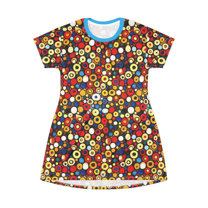 "Bits and Bobs", T-Shirt Dress (Mediterranean Blue Collar)