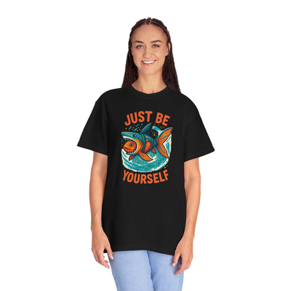 "Just Be Yourself", Unisex T-shirt (Black and dark colors)