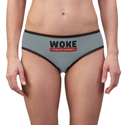 "Woke - Tyranny by the Minority", Women's Briefs (Pewter)