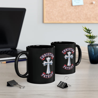 "Christian Patriot" #02, Black Mug (11oz & 15oz)