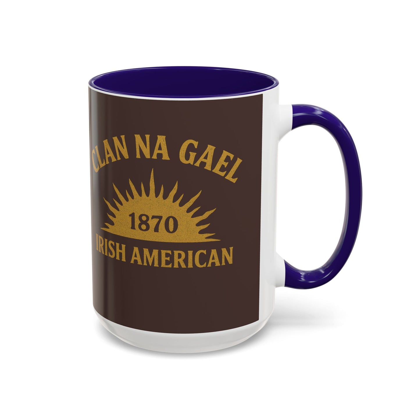 "Clan na Gael - Irish American", Colorful Mugs (11oz, 15oz) (Wild Boar Brown)