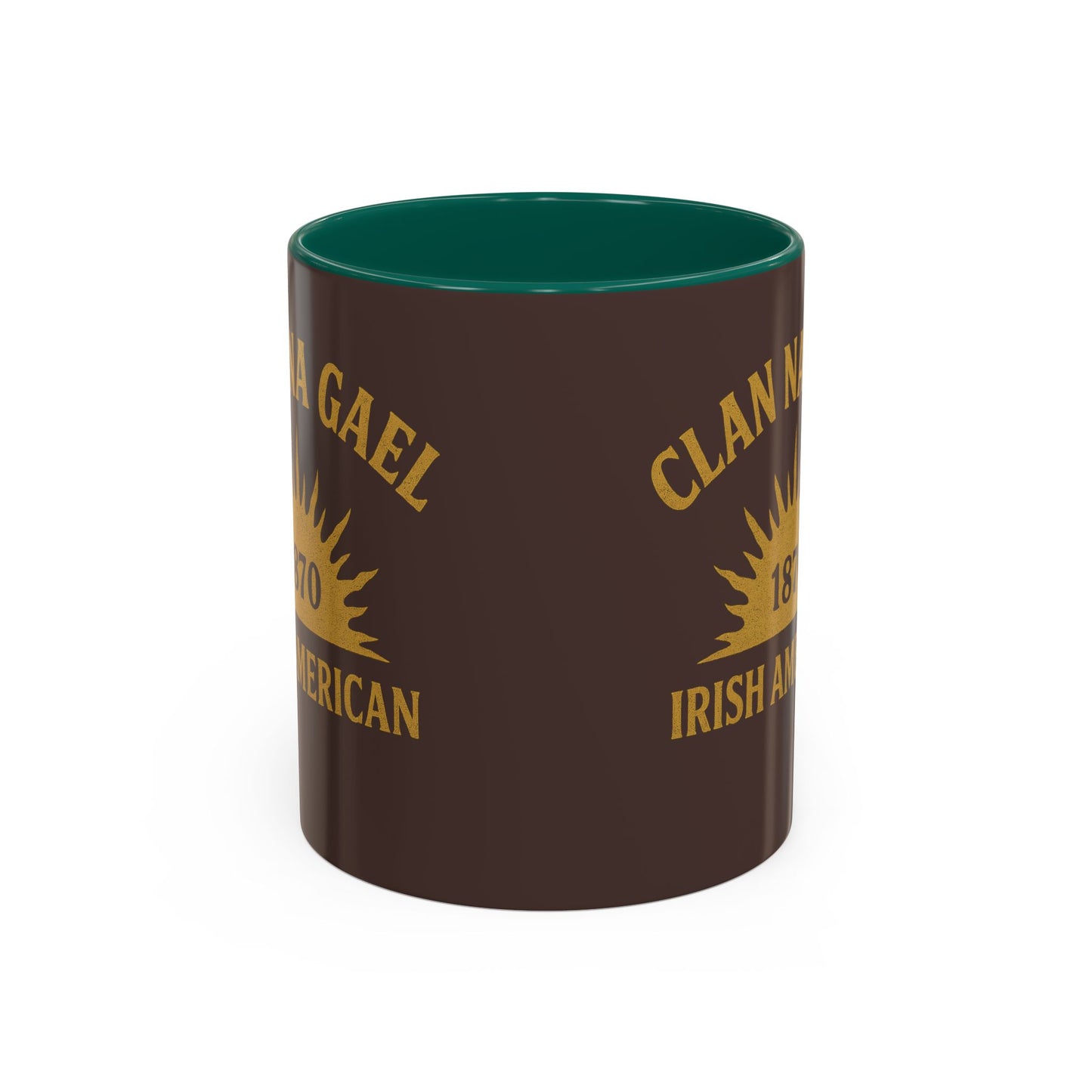 "Clan na Gael - Irish American", Colorful Mugs (11oz, 15oz) (Wild Boar Brown)