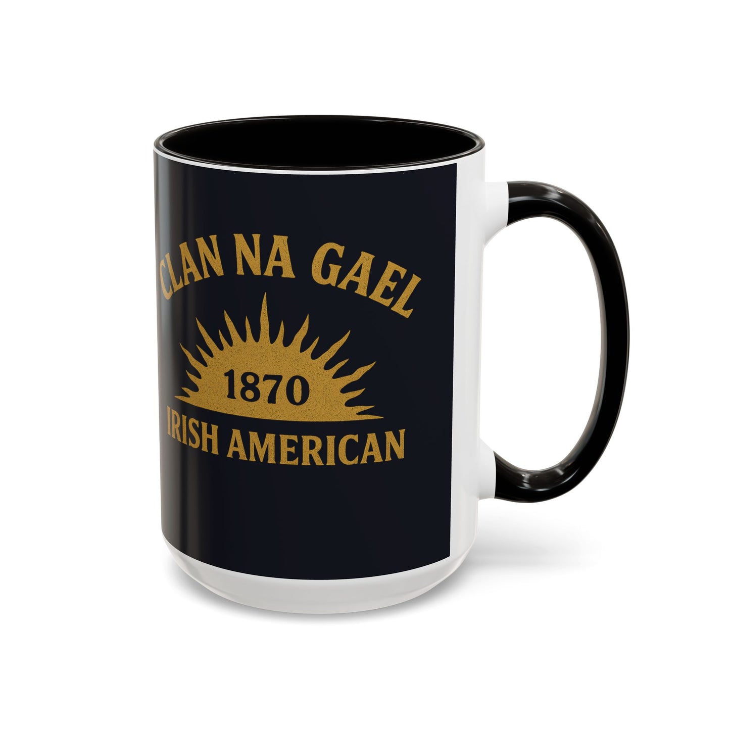 "Clan na Gael - Irish American", Colorful Mugs (11oz, 15oz) (Black Denim)