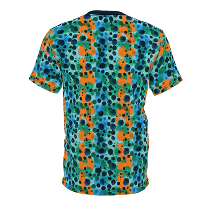 "Midnight Coral", Unisex Tee (Atlantic Storm Blue)