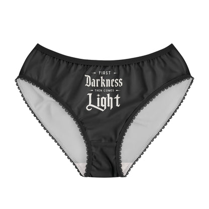 "First Darkness Then Comes Light" #02, Women's Briefs (Raven Black)
