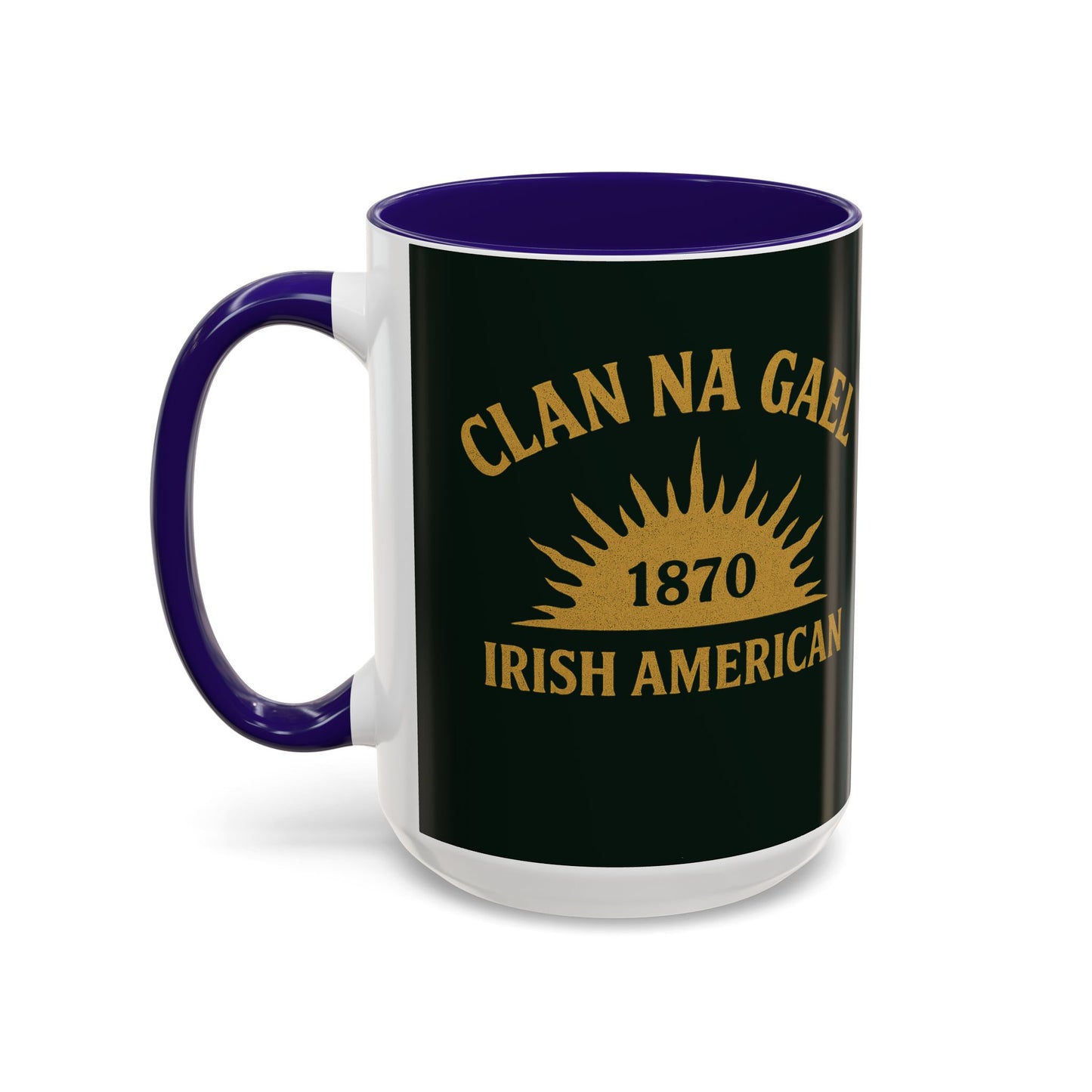 "Clan na Gael - Irish American", Colorful Mugs (11oz, 15oz) (Túath Green)