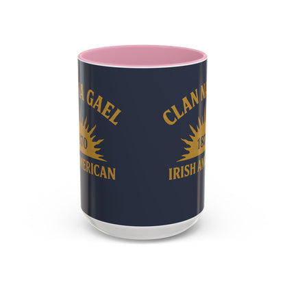 "Clan na Gael - Irish American", Colorful Mugs (11oz, 15oz) (Blue Burka Grey)