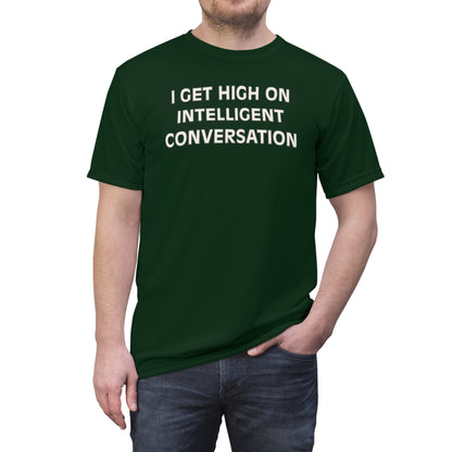 "Intelligent Conversation", Unisex T-shirt (Fenian Green)