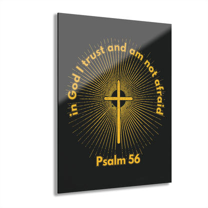 "Psalm 56", Acrylic Wall Print (French Cleat Hanging) (Void Black)