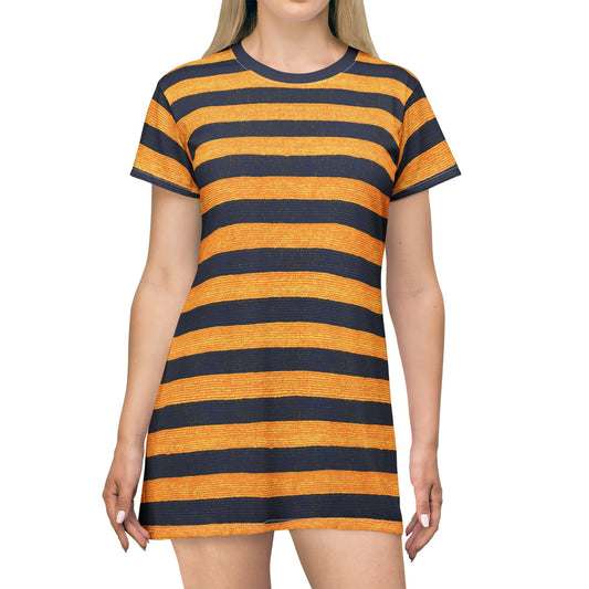 "Golden Ensign", T-Shirt Dress (Ensign Blue Collar)