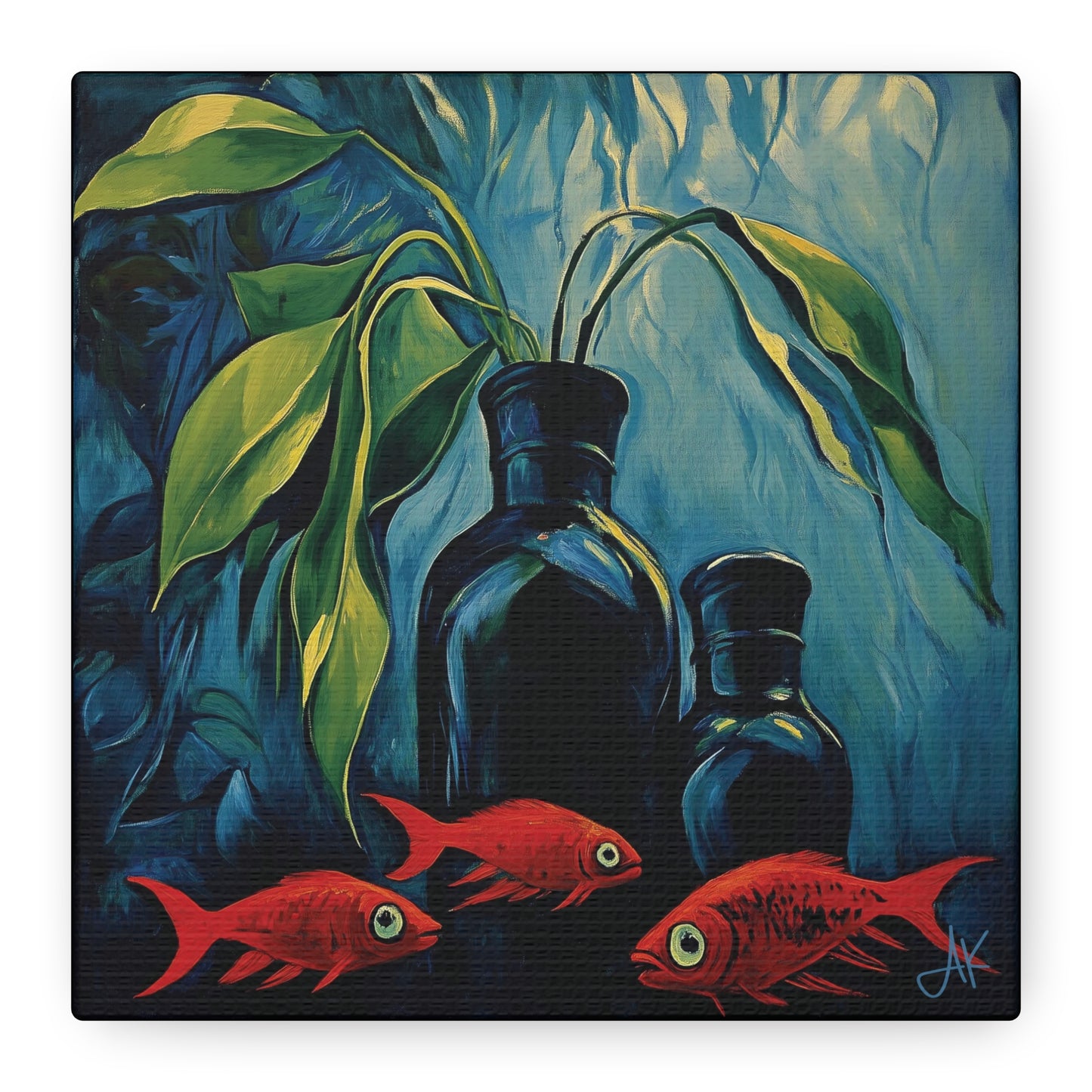 "Still Life: Goldfish", Fine Art Matte Canvas, Stretched, 1.25"
