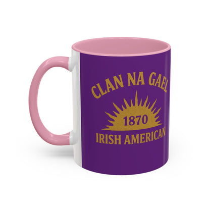 "Clan na Gael - Irish American", Colorful Mugs (11oz, 15oz) (Vesper Violet)