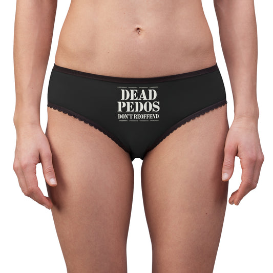 "Dead Pedos Don't Re-Offend", Women's Briefs (Shadow Black)