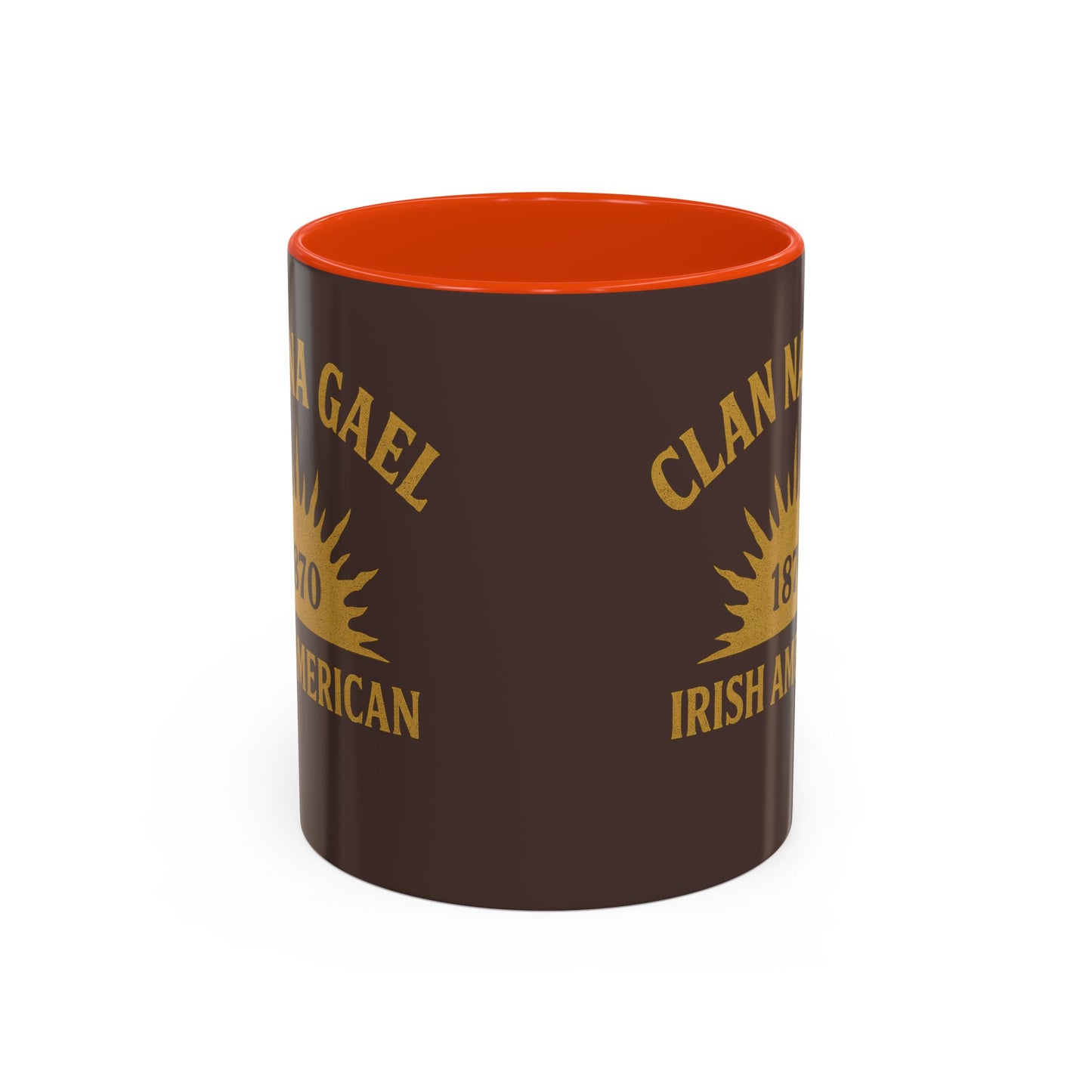"Clan na Gael - Irish American", Colorful Mugs (11oz, 15oz) (Wild Boar Brown)