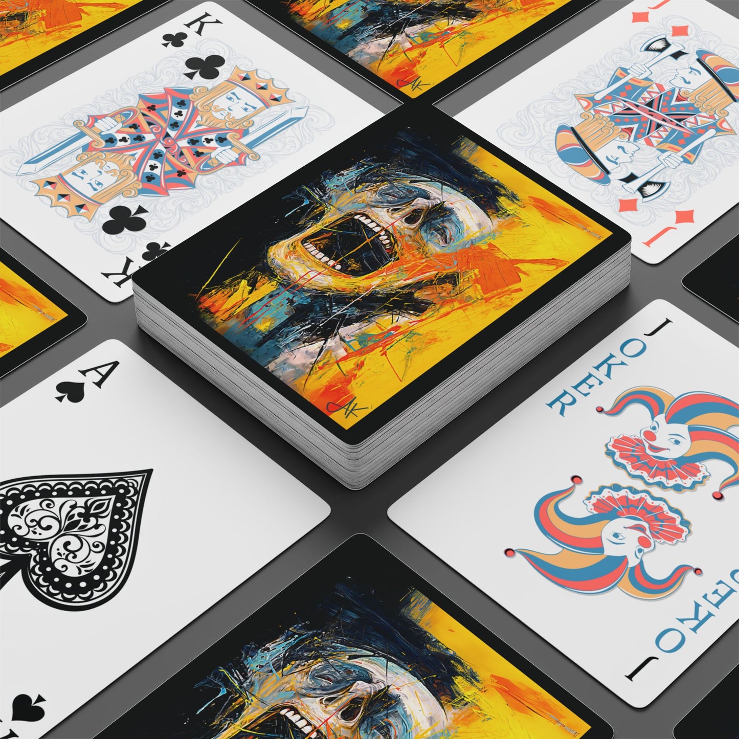 "Behind the Facade", Fine Art Playing Cards (Void Black)