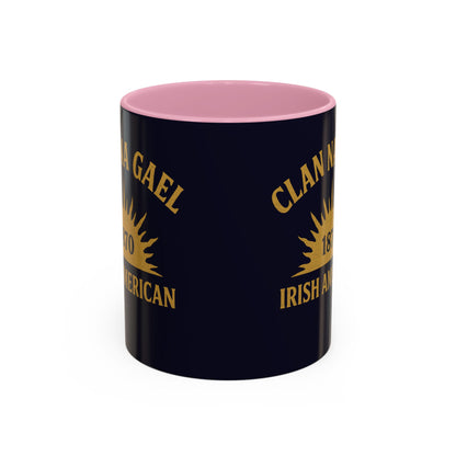 "Clan na Gael - Irish American", Colorful Mugs (11oz, 15oz) (Black Rock Blue)