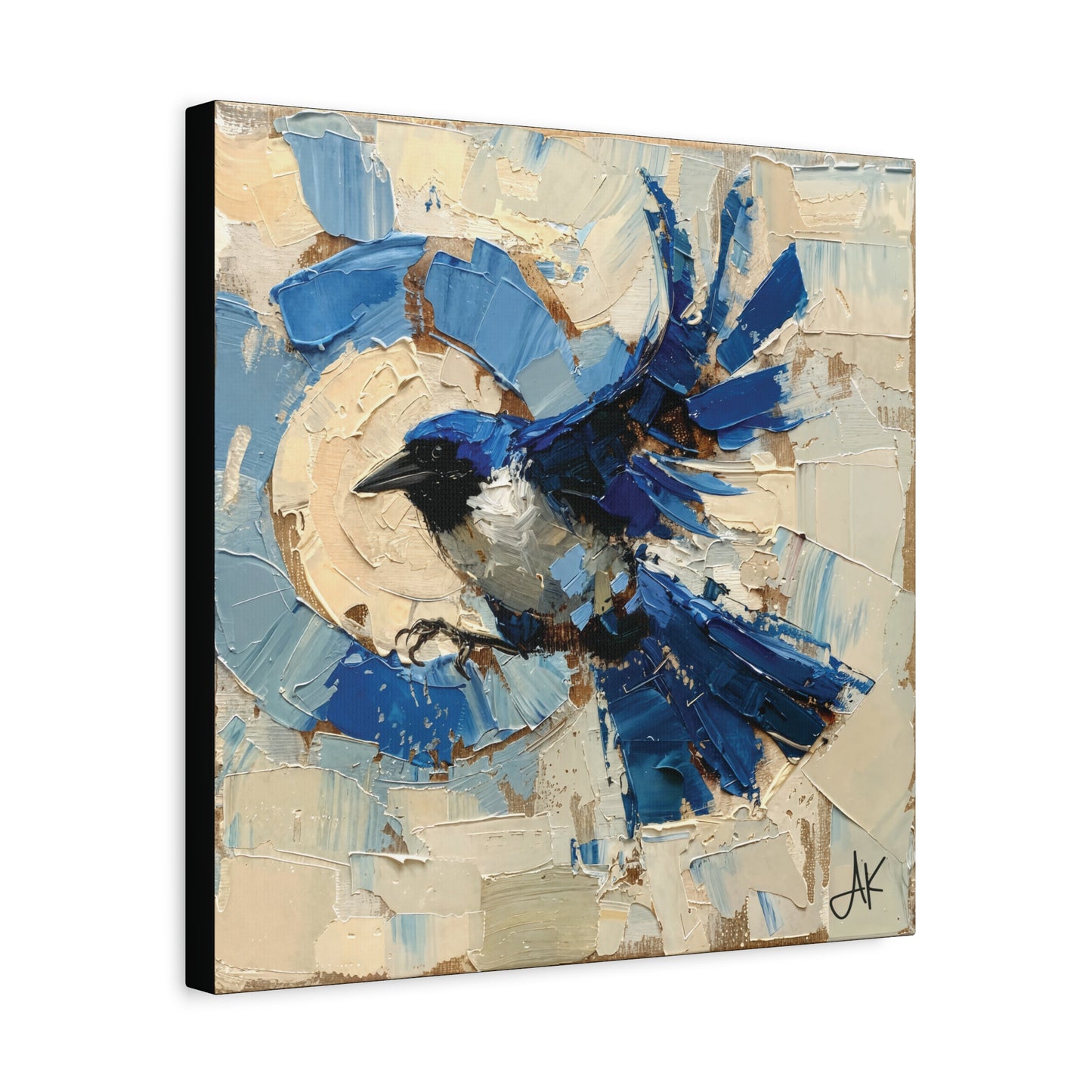 "Liberty Blue Bird", Fine Art Matte Canvas, Stretched, 1.25"