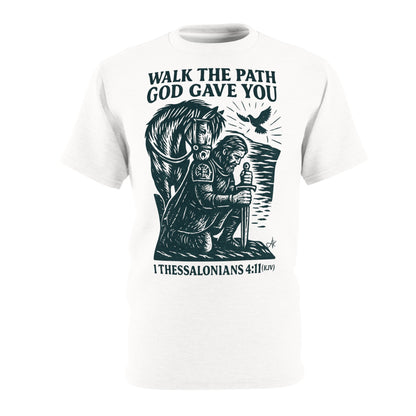 "1 Thessalonians 4:11 (KJV)", Wearable Art Unisex T-shirt (Norse Ink)