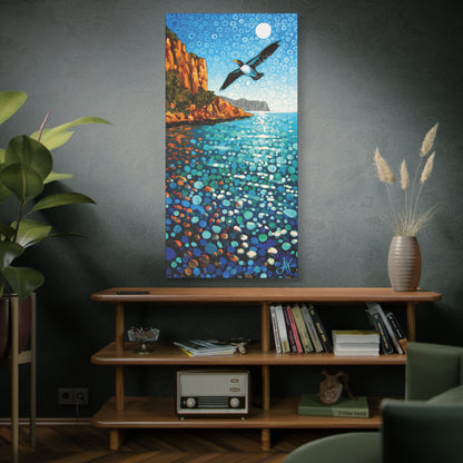 "Sky Kin VII – Gannet in the Glittering Noon", Fine Art Matte Canvas, Stretched, 1.25"