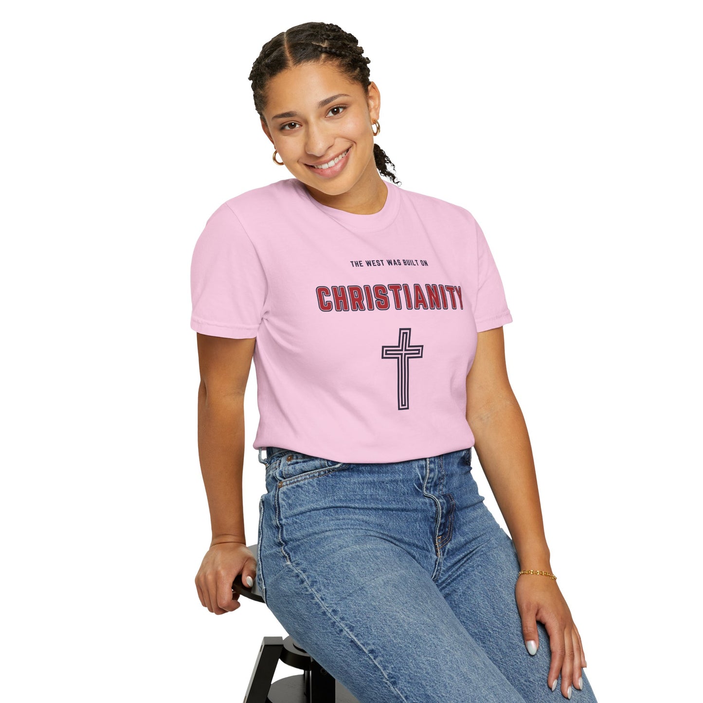 "The West was built on Christianity", Unisex T-shirt