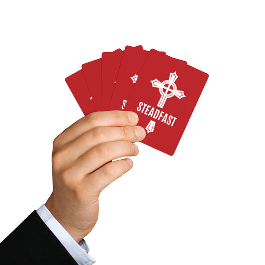 "Steadfast Cross", Christian Playing Cards (Venetian Red)