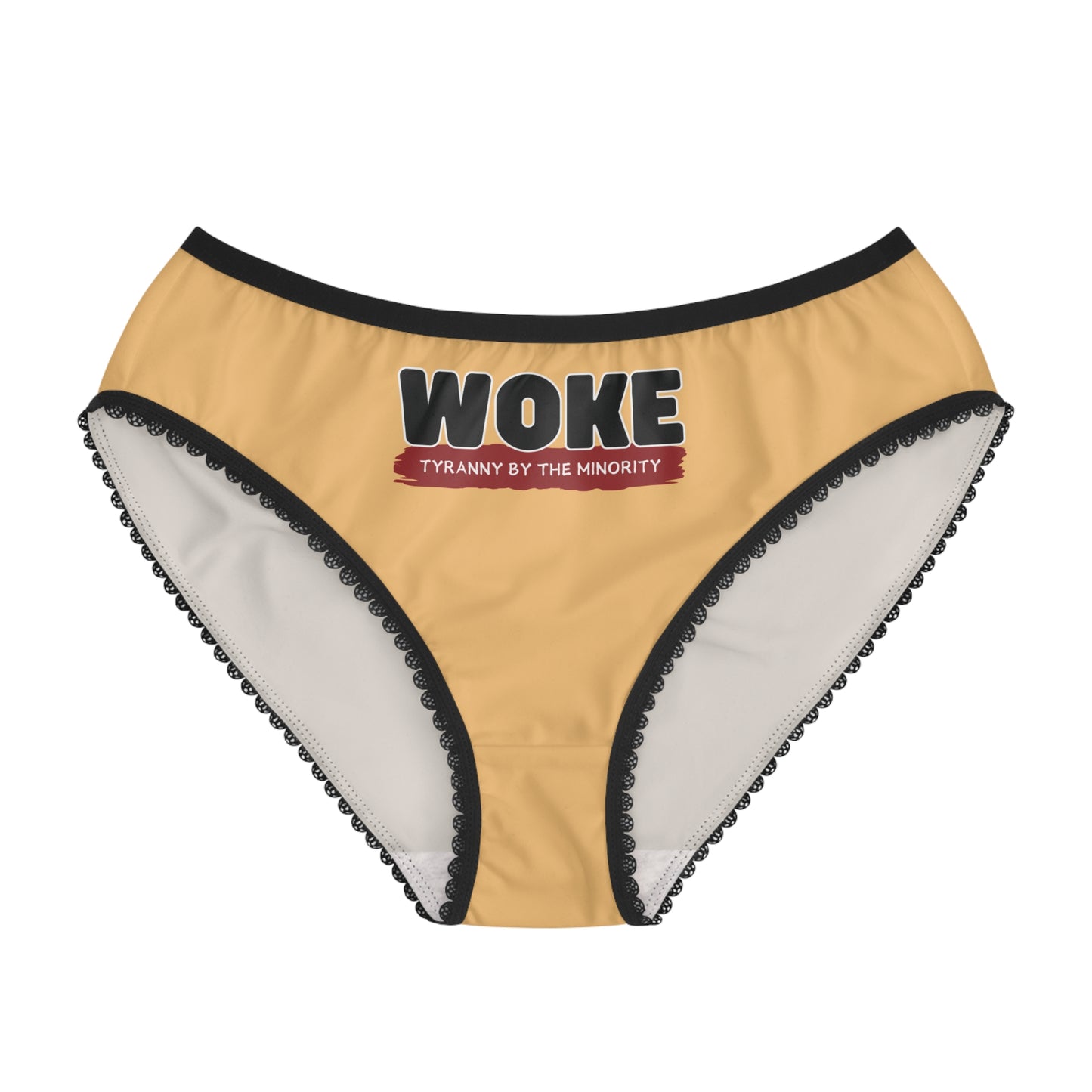 "Woke - Tyranny by the Minority", Women's Briefs (Topaz Orange)