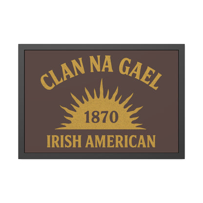 "Clan na Gael - Irish American", Framed Paper Poster (Wild Boar Brown)