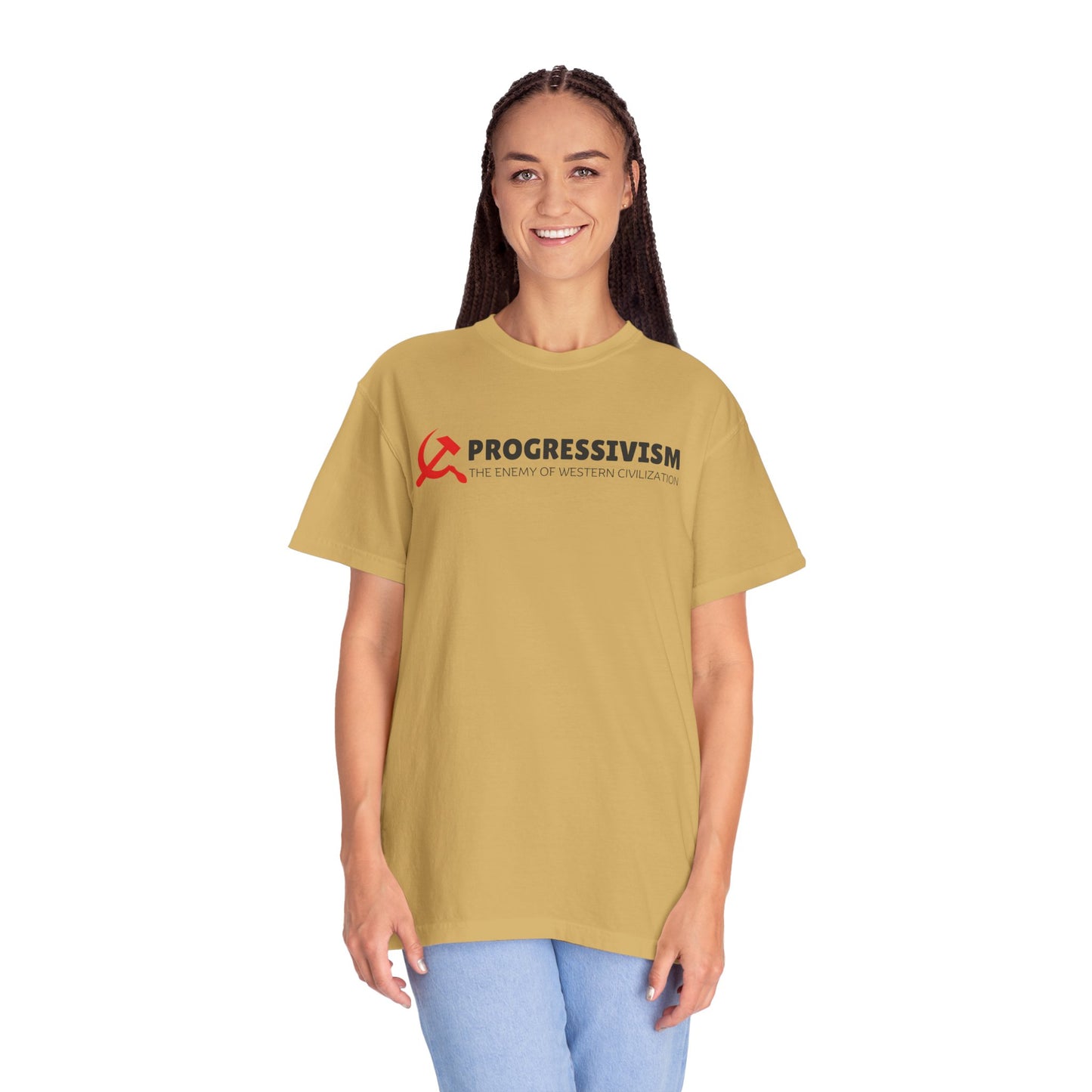 "Progressivism - Enemy of Western Civilization", Unisex T-shirt (Light Colors)