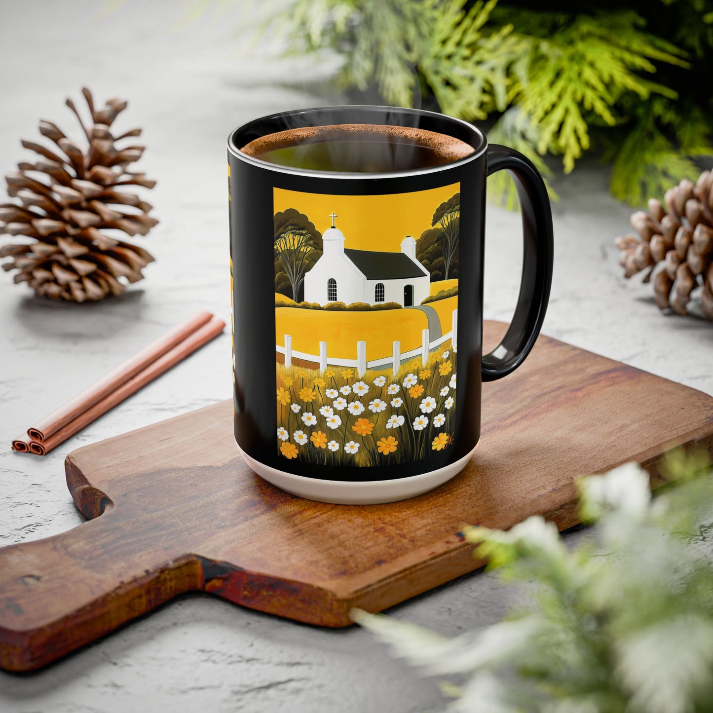 "Eaglais a’ Bhuidhe (Gaelic) - The Church of Golden Hope (English)", Colorful Mugs (11oz & 15oz)