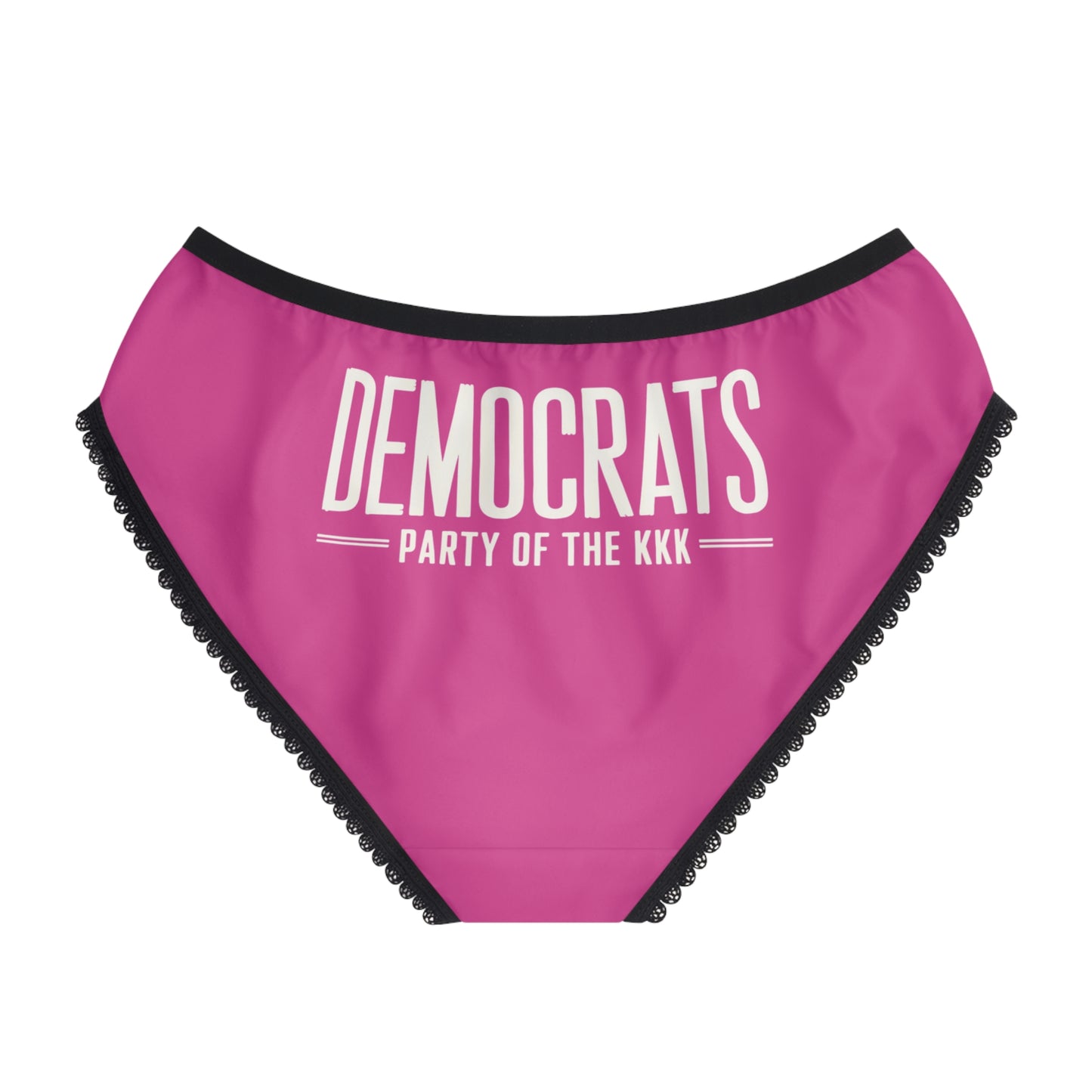 "Democrats - Party of the KKK", Women's Briefs (Strongboy Pink)