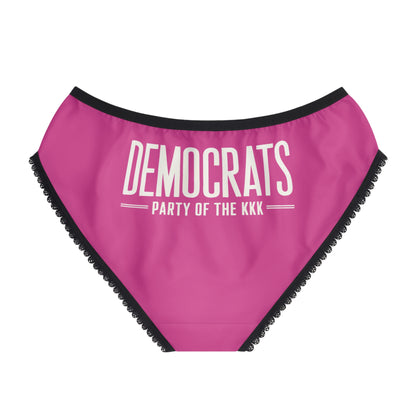"Democrats - Party of the KKK", Women's Briefs (Strongboy Pink)