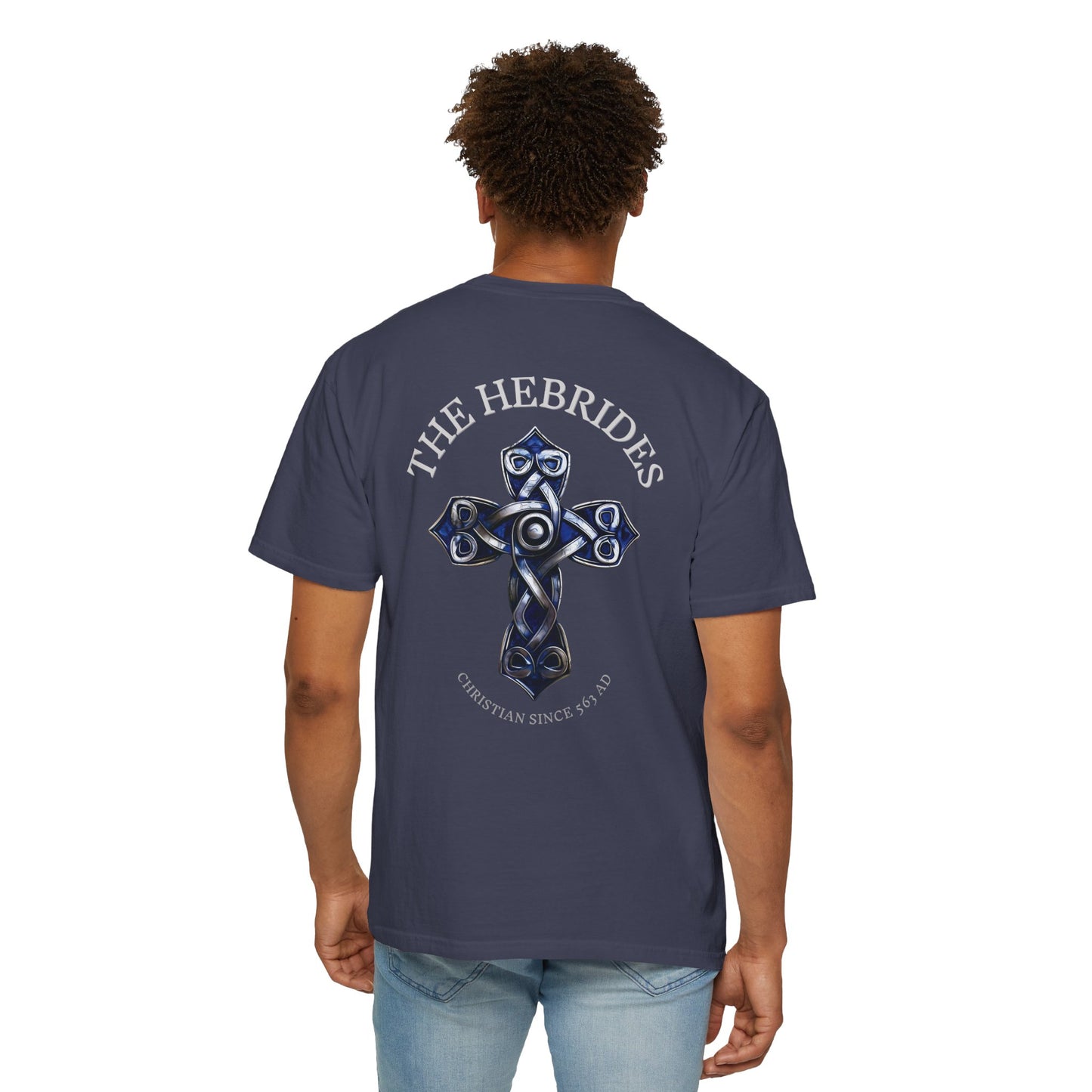"The Hebrides - Christian since 563 AD", Unisex T-shirt