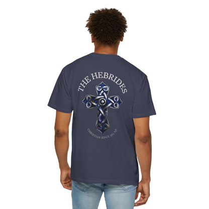 "The Hebrides - Christian since 563 AD", Unisex T-shirt