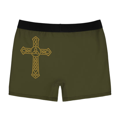 "Clan na Gael - Irish American", Men's Boxer Briefs (Fianna Green)