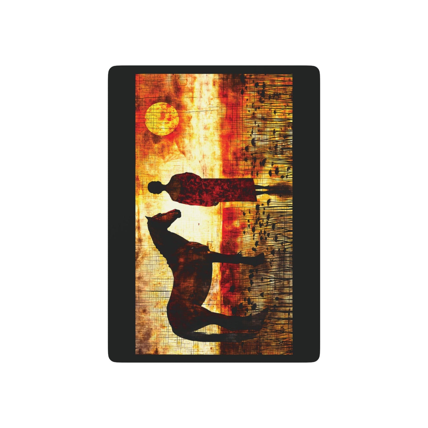 "Childhood's Sunset", Fine Art Playing Cards (Void Black)