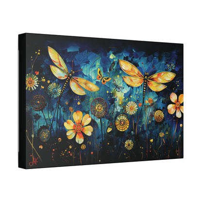 "Lucky Day Dragonflies", Stretched Classic Canvas Fine Art Print