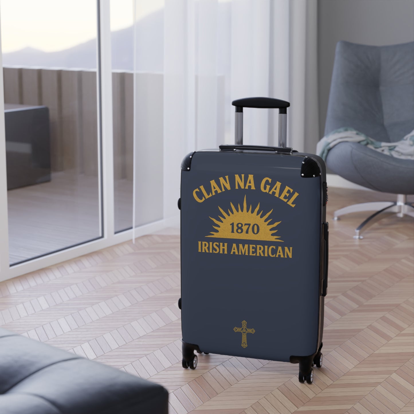 "Clan na Gael - Irish American", Suitcase (Blue Burka Grey)
