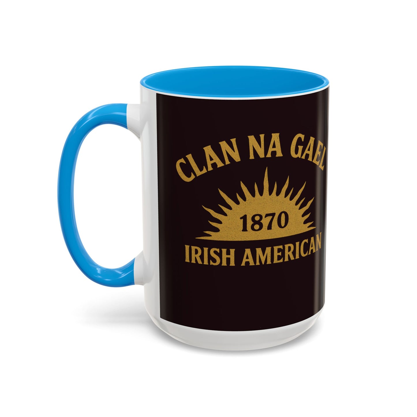 "Clan na Gael - Irish American", Colorful Mugs (11oz, 15oz) (Seal Brown)