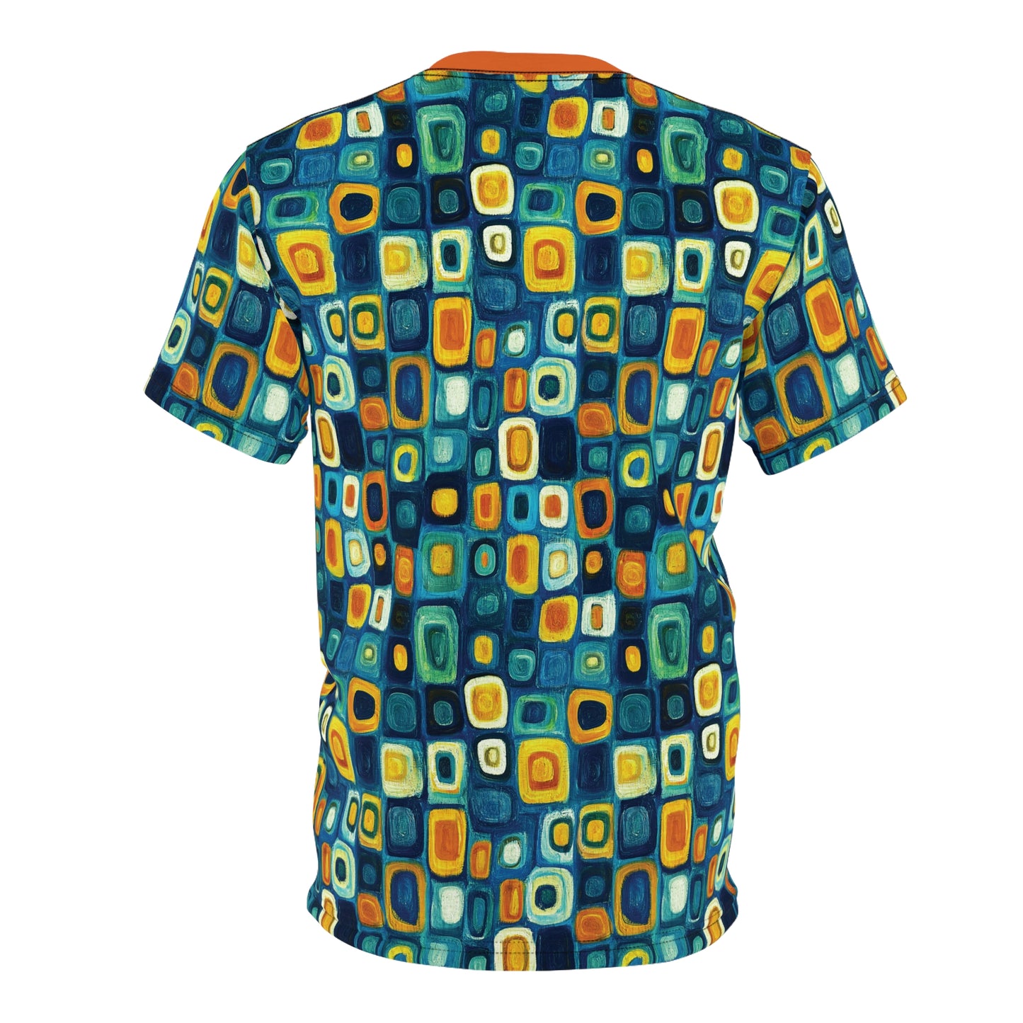 "Soul Mosaic", Unisex Tee (Metallic Orange Collar)