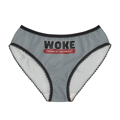 "Woke - Tyranny by the Minority", Women's Briefs (Pewter)