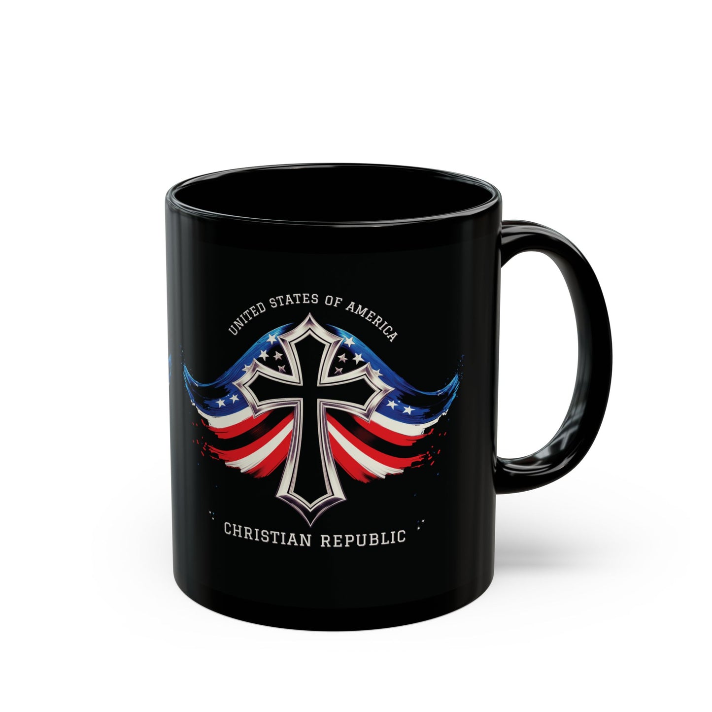 "USA Christian Republic" #05, Black Mug (11oz & 15oz)