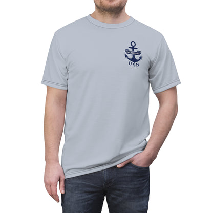 "USN Anchor", Unisex T-shirt (Bulkhead Grey)
