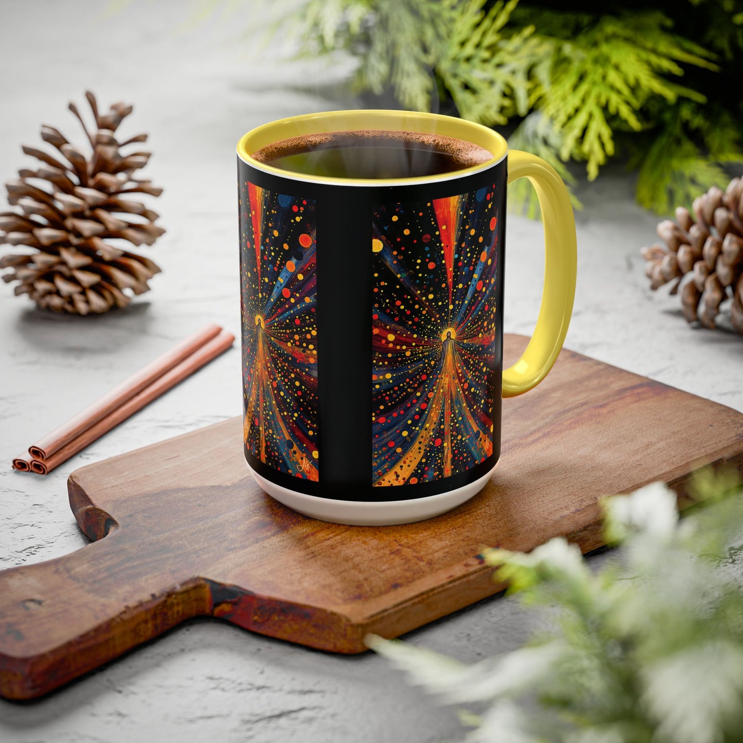 "Illuminated by Grace - 2 Corinthians 4:6", Colorful Mugs (11oz & 15oz)