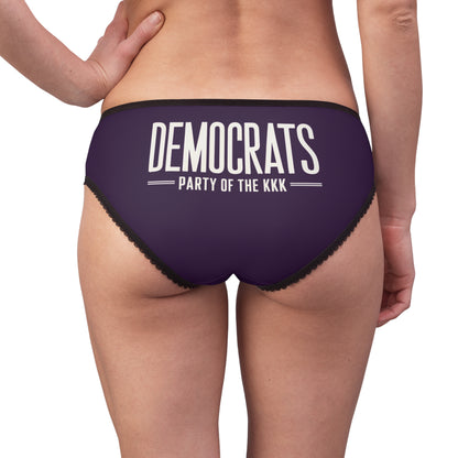 "Democrats - Party of the KKK", Women's Briefs (Imperial Plum)