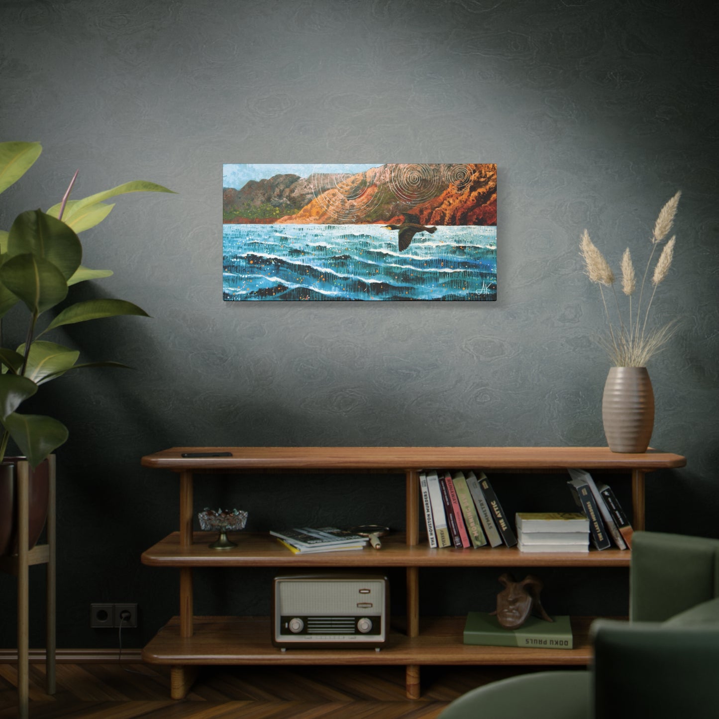 "Sky Kin II – Gannet on the Weather Edge", Fine Art Matte Canvas, Stretched, 1.25"