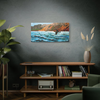 "Sky Kin II – Gannet on the Weather Edge", Fine Art Matte Canvas, Stretched, 1.25"