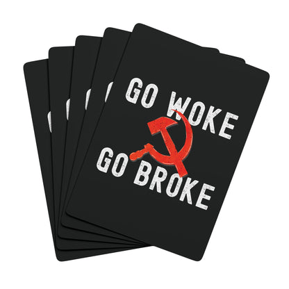 "Go Woke Go Broke (Communist)", Cultural Playing Cards (Void Black)