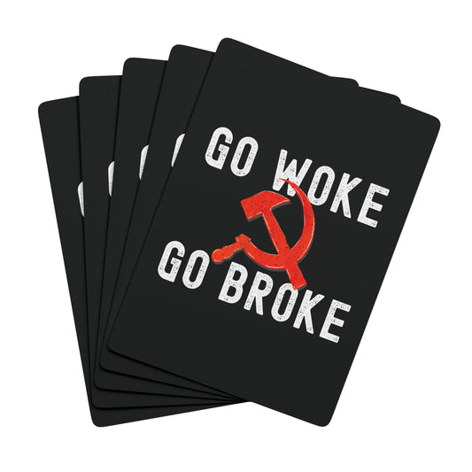 "Go Woke Go Broke (Communist)", Cultural Playing Cards (Void Black)