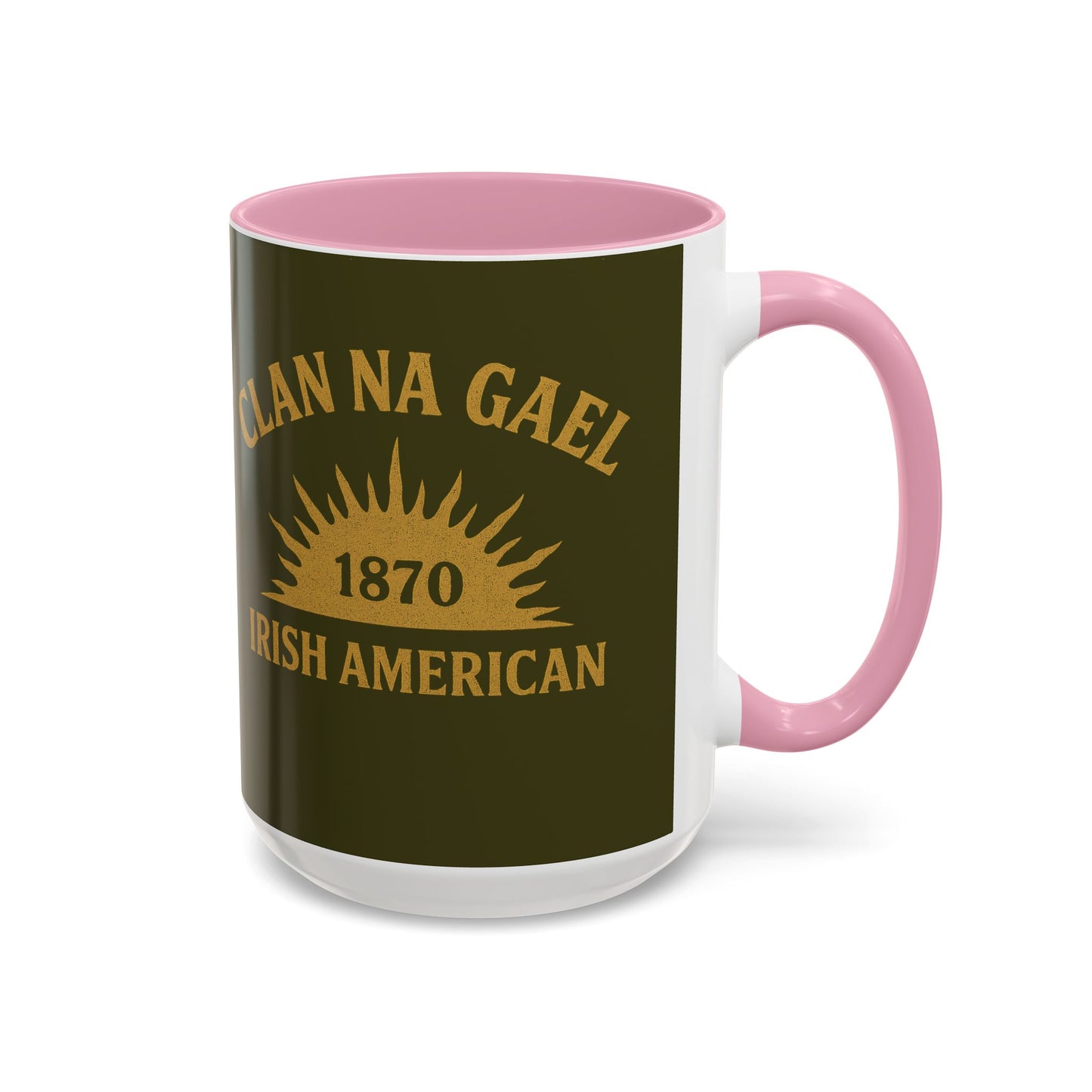 "Clan na Gael - Irish American", Colorful Mugs (11oz, 15oz) (Fianna Green)